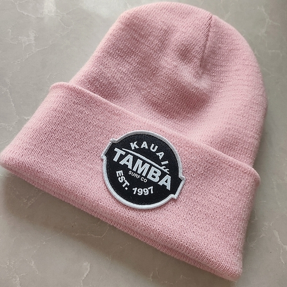 TAMBA SURF CO. | Pink Winter Beanie Hat Limited Edition Anniversary NWOT